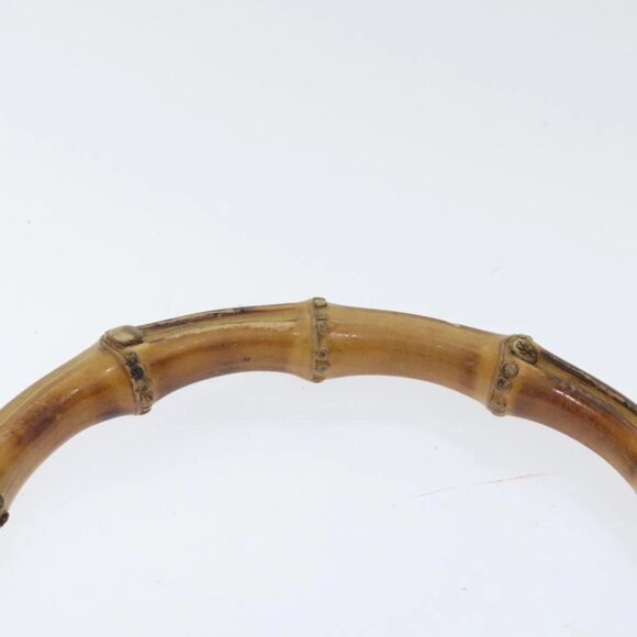 GUCCI Bamboo Hand Bag Enamel 2way Gold Tone Gold 001 1014 1638 0 Auth 93035 - Picture 8 of 15